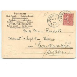 n°12667 - Carte Gaufrée - Art Nouveau - Deux jeunes femmes se promenant