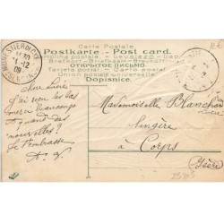 n°25805 - Carte Gaufée - Joyeux Noël - Ange près d'un ange gardien jouant de la lyre