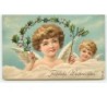 n°12686 - Carte Gaufrée - Fröhliche Weihnachten - Anges
