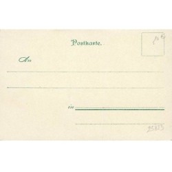 n°25823 - Pâques - Die besten OStergrüsse - Nains sonnant une cloche, lièvres peignant un oeuf