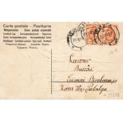 n°25878 - Carte Gaufrée - Noël - Clapsaddle - Ange mettant des bougies dans un sapin