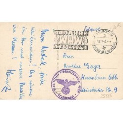 n°25886 - Noël - Buon Natale - Fillette regardant un sapin - cachet WHW 1933 1943