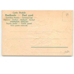 n°12694 - Carte Gaufrée - Enfants en habit tyrolien dans une barque