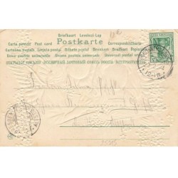 n°25915 - Carte Gaufrée - Fröhliche Weihnachten - Anges tenant un livre et priant