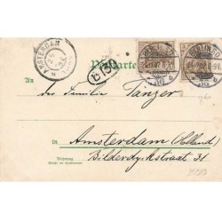 n°25919 - Carte avec Paillettes - Fröhliche Weihnachten - Anges gardiens soufflant dans des trompettes