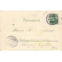 n°25920 - Carte avec Paillettes - Fröhliche Weihnachten - Anges priant près d'un sapin