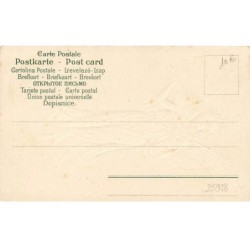 n°25928 - Carte Gaufrée - SER 603 n°2947 - Vroolijk Kerstfeest - Ange gardien jouant du violon