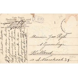 n°25930 - Carte Gaufrée - Gage d'Affectation - Fillettes portant une Corbeille de Myosotis