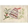n°12702 - Carte Brodée - Heureux Noël - Cloche