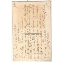 n°25953 - Fantaisie - Carte Brodée - Buon Anna - Houx, et maison sous la neige