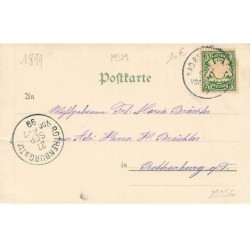 n°25956 - Fantaisie - MSM - Jeune fille portant un bouquet de fleurs, près d'un chien