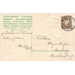 n°25961 - Carte Gaufrée - Noël - Clapsaddle  - Deux fillettes portant un panier rempli de cadeaux