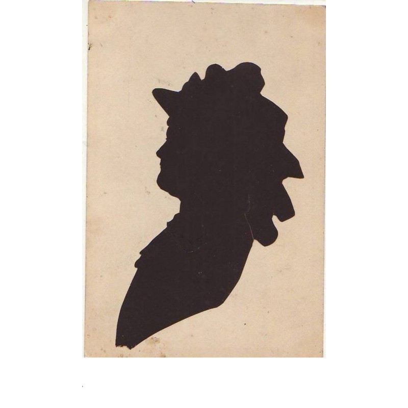 n°12709 - Silhouette - Femme avec un chapeau