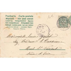 n°25970 - Carte Gaufrée - Clapsaddle - Joyeux Noël - Deux anges avec des clochettes sur un ruban