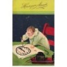 n°25987 - Carte Gaufrée - Nouvel An - Heureuse Année - Enfant dessinant une horloge
