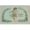 n°26030 - Carte Tissée Soie - Saint-Valentin - Valentine Greeting - Cupidon
