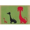 n°26047 - Carte Gaufrée - Animaux - Chiens - Trois chiens