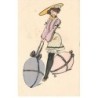 n°26051 - Fantaisie - Jeune femme déplaçant des oeufs