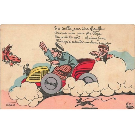 n°26056 - Illustrateur Norwins - T'es taillé pour être chauffeur ... un chien qui jape - Automobile