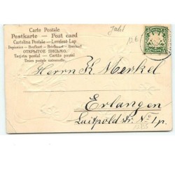 n°12735 - Carte Gaufrée - Prosit Neujahr ! - Ange