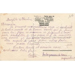 n°26074 - Carte Gaufrée - Bonne Année - Ange apportant un fer à cheval