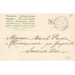 n°26080 - Carte Gaufrée - Clapsaddle - Heureuses Pâques - Garçon poussant des poussins dans un oeuf