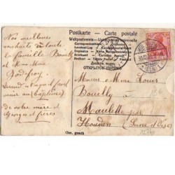 n°12740 - Carte à Système avec tirette - 1er Jan/31 Dec - Glückliches Neujahr - Pierrot et Colombine buvant du champagne