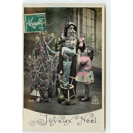 n°12742 - Joyeux Noël - Père Noël avec des enfants