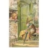 n°26137 - Carte Gaufrée - Pâques - Fröhliche Ostern - Fillette regardant un livre assis sur un banc