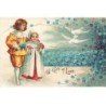n°26145 - Fantaisie - A Gift of Love - Clapsaddle - Enfants près de myosotis, et de Colombes
