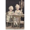 n°26148 - Fantaisie - Deux jeunes filles prenant le thé