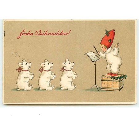 n°12746 - Frohe Weihnachten - Enfant faisant chanter des oursons