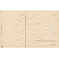 n°26186 - Carte Gaufrée - Hartelijk Gefeliciteerd - Anges faisant une ronde