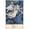 n°26190 - Ange sur le dos d'un ange gardien dans le ciel