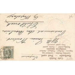 n°26194 - Carte Gaufrée - Ange accroché à une cloche