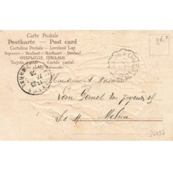 n°26197 - Carte Gaufrée - Fantaisie - Souvenir - Deux femmes se promenant, l'une portant un boa en fourrure