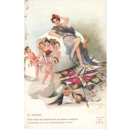 n°26198 - Dernemont - Patriotique - Pour briser les drapeaux de ces quatre complices ... - Marianne et anges