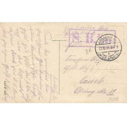 n°26217 - Carte Gaufrée - Fillette attrapant des sacs de pièces lançés d'un avion