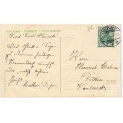 n°26222 - Carte Gaufrée - Avion passant au-dessus d'une voiture