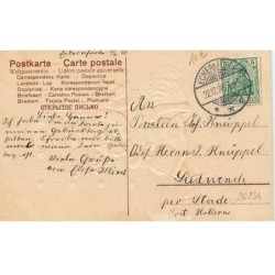 n°26231 - Carte Gaufrée - Noël - Herzlichen Weihnachten - Couple de jeunes enfants sur une luge