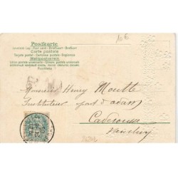 n°26242 - Carte Gaufrée - Fantaisie - Portrait d'une jeune femme portant une couronne de roses