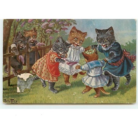 n°12775 - Arthur Thiele - Chats habillés dansant