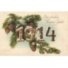 n°26253 - Carte Gaufrée - Ein frohes Neues Jahr 1914 - Branche de sapin