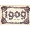 n°26261 - Carte Gaufrée - Bonne Année 1909 - Violettes