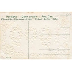 n°26261 - Carte Gaufrée - Bonne Année 1909 - Violettes