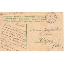 n°26263 - Carte Gaufrée - Bonne Année 1908 - Ephéméride, trèfles