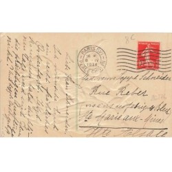 n°26276 - Carte Gaufrée - Joyeuses Pâques - Des lièvres déposant des oeufs près d'une fillette endormie