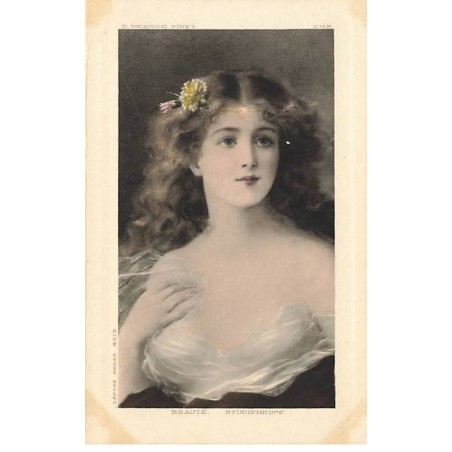 n°26325 - Fantaisie - Beauté - Jeune femme portant une marguerite dans les cheveux