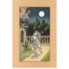 n°26329 - Fantaisie - Pierrot jouant de la mandoline pour Colombine debout sur un balcon