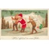n°26343 - Nouvel An - Flatscher - Enfants sur des skis
